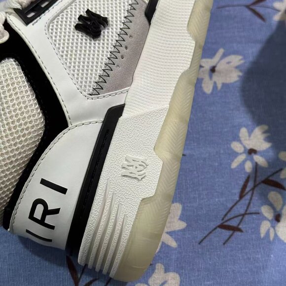 White Amiri Patchwork Leather Sneakers - Picture 8 of 10